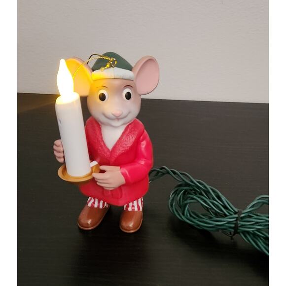Mr Christmas "Goodnight Lights" Mouse w Candle Light Ornament-2014 - Picture 1 of 5